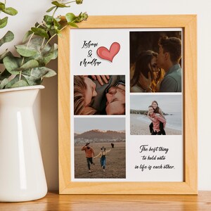 1° anniversario, stampa collage fotografico, regalo di nozze, regalo di anniversario, collage fotografico, regalo fotografico, regalo per marito/moglie