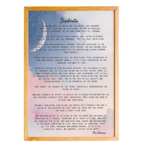Desiderata Poem Print, Max Ehrmann poem,Desiderata print,Minimalist print, Literary Quote Print, Motivational quote, Inspirational poem