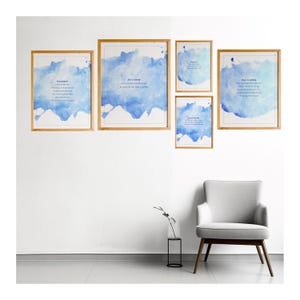 Homer&#39;s Odyssey Quote Poster Print, Set of 5, Greek Epic Giclée Poster, Odysseus Mythology Literary Art, Ancient History Wall Décor,