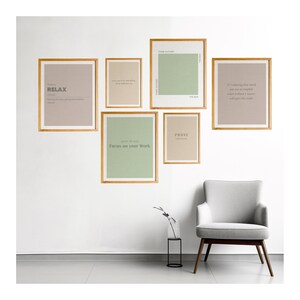 Office Wall Art, Motivational Poster, Set of 5 Prints, Workplace Decor, Inspirational Office Décor, Positive Wall Art, Navy Blue Poster,