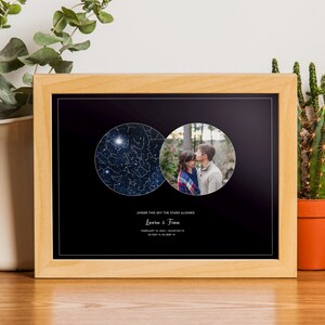 Mapa estelar por fecha, mapa estelar personalizado, mapa de constelaciones, impresión de mapa estelar, mapa del cielo nocturno, regalo de mapa personalizado, estrellas la noche en que nos conocimos, primer aniversario