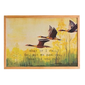 What If I Fall? Oh But Darling, What If You Fly Wall Print,Wall Art print,Girls Room decor, Nursery print,Erin Hanson quote, inspirational