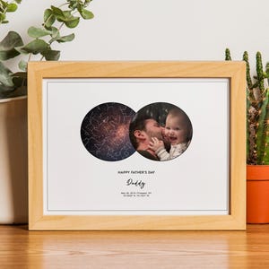 Mapa estelar por fecha, mapa estelar personalizado, mapa de constelaciones, impresión de mapa estelar, mapa del cielo nocturno, regalo de mapa personalizado, regalo para papá, regalo del día del padre, Navidad