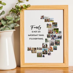 Regalo para padres, impresión de collage de fotos, collage de fotos familiares, regalo de fotos familiares, marco de fotos de collage, impresión de collage