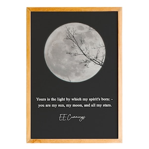 Citação de EE Cummings - Você é meu sol, minha lua e todas as minhas estrelas, poema pôster minimalista, presente de aniversário, arte de parede, decoração de casa