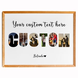 Custom Name Picture Collage, Personalized Text Photo Collage, Custom Letter Collage, Your text photo collage, Photo Collage Gift, Word Art