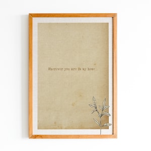 Jane Eyre Book Quote Print, Charlotte Bronte Poster, Wherever You Are Quote, Classic Literature Quote, Printable Wall Art, Wall Décor,