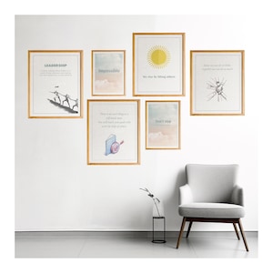 Team Office Decor, Set of 6 Prints, Office Wall Art, Motivational Wall Art, Inspirational Prints, Workplace Posters, Teamwork Quotes,