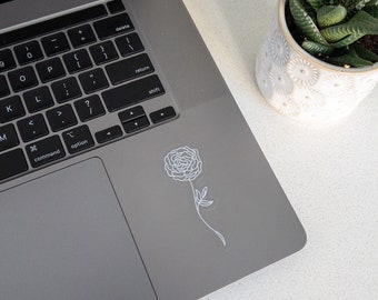 Waterproof Birth Flower Sticker | Birthday Flower | Water Bottle Decal | Birth Month Sticker | Laptop Sticker | Clear Background with White
