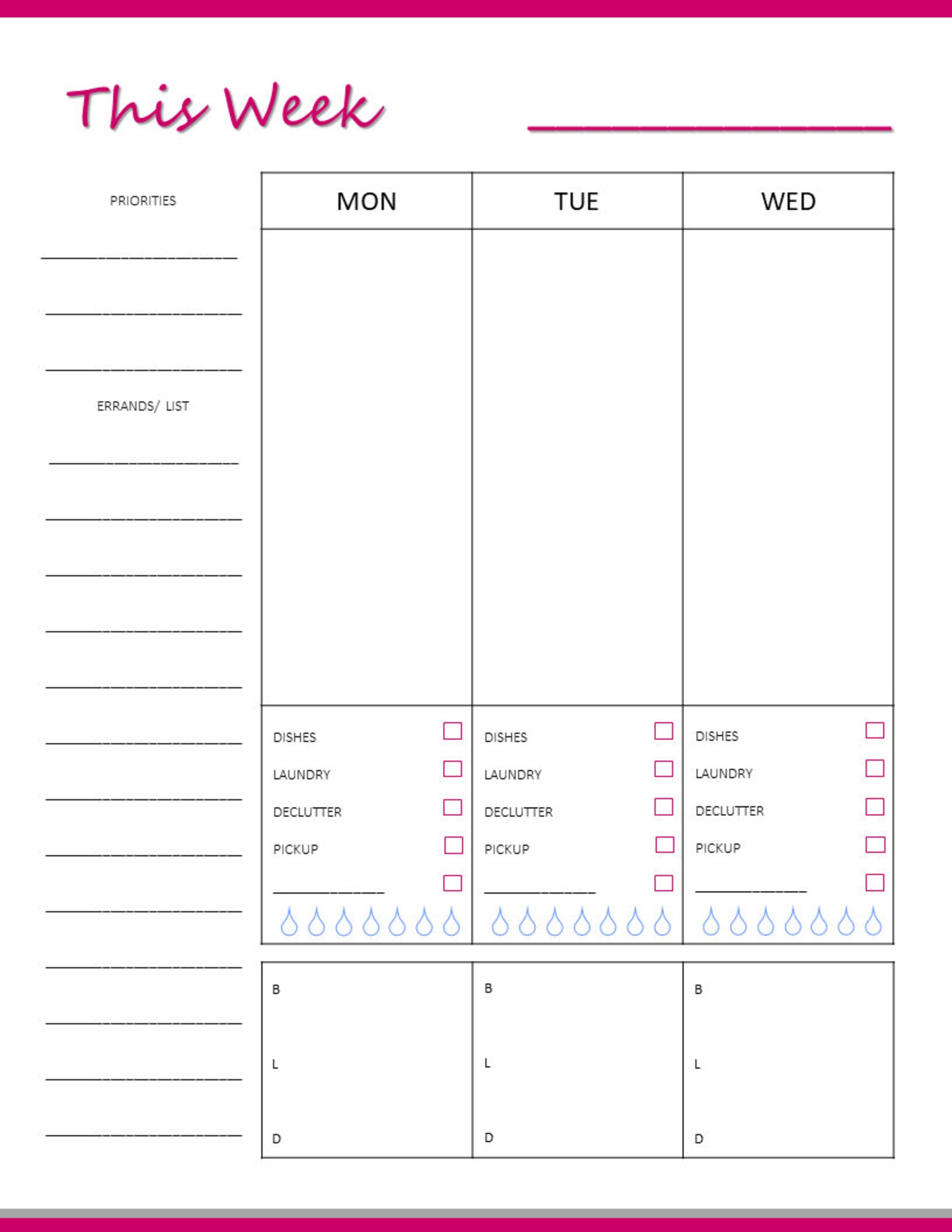 Daily Planner Mom Planner Printable Planner Life Planner | Etsy