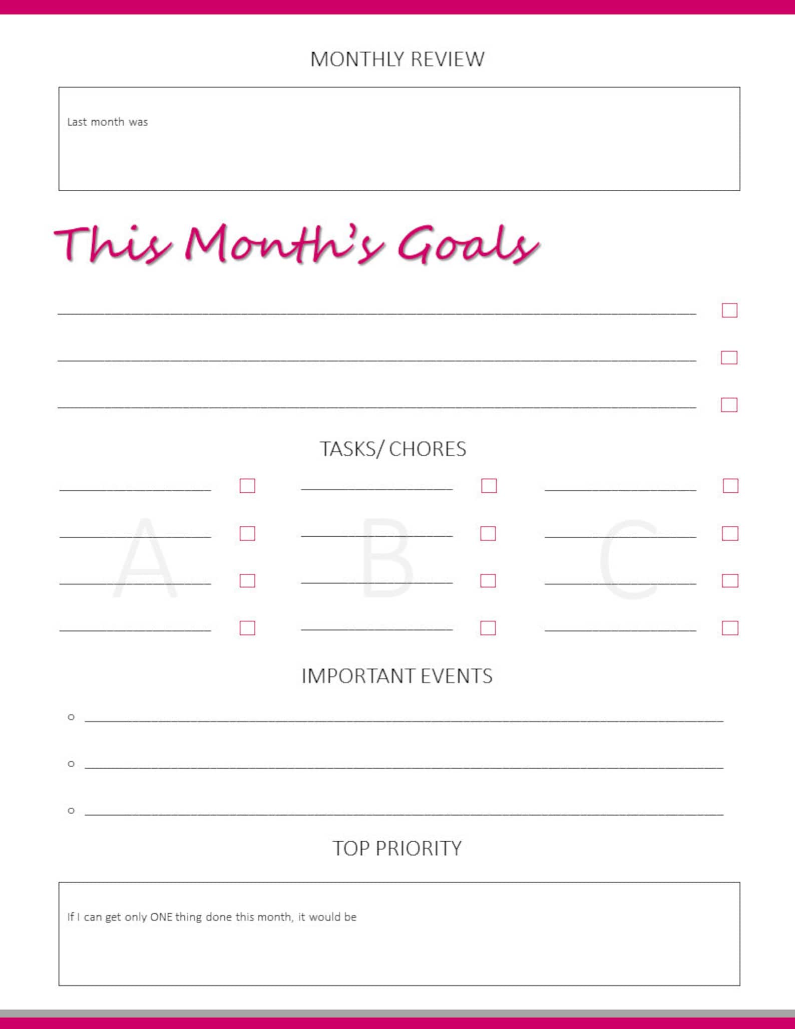 Daily Planner Mom Planner Printable Planner Life Planner Etsy