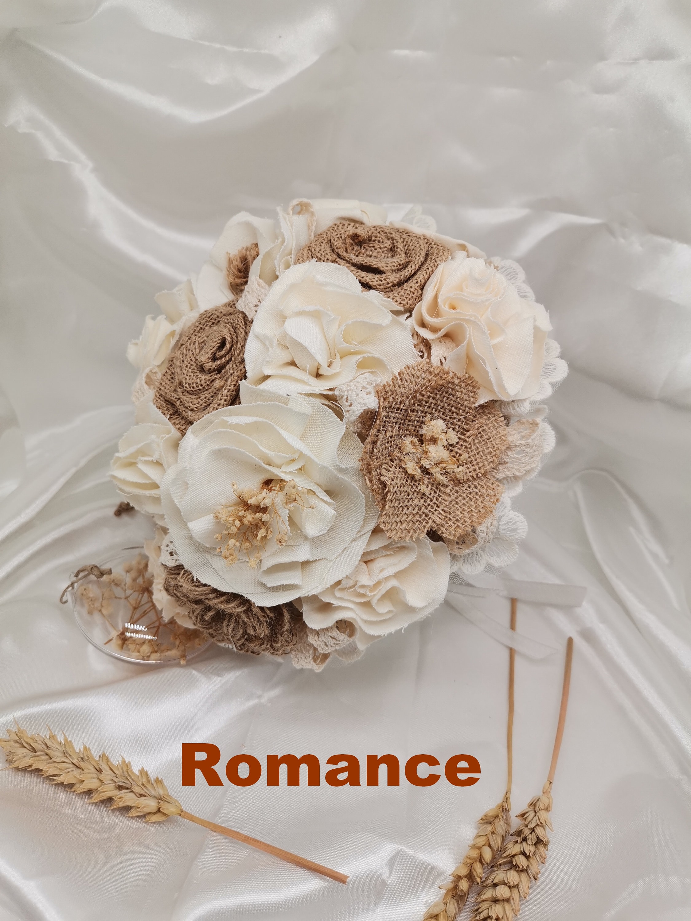 Original Custom-made Romance Bridal Bouquet, Bridesmaid, Child. Durable in  Handmade Fabric. Unique Creation. Bohemian Wedding. Civil - Etsy, image size:2250x3000