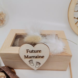 Magnet personnalisé.Annonce grossesse. Cadeau Mamie et Papi, Tonton ,Tata Demande parrain,marraine .Futur bébé .Mariage image 3