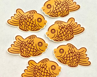 taiyaki sticker, cute Asian food sticker, laptop sticker, water bottle sticker, waterproof sticker