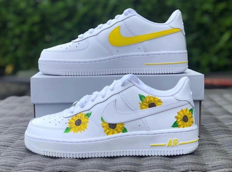 air force ones with sunflowers