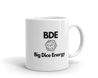 BDE Große Würfel Energie | MTG Becher | Nerdy Geschenk | Magie das Sammeln | Dungeons und Drachen Becher | DnD | Pathfinder Geschenk | Geeky Becher | Nerdy Becher