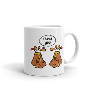 I Lava You | Cute Volcano Mug | Cute Valentines Day Gift | Valentines Day Gift for Boyfriend | Valentines Day Gift for Girlfriend