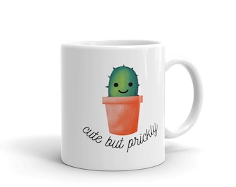 Cute But Prickly Cactus Mug | Plant Lover Mug | Cactus Lover Mug | Gift for Plant Lover | Gift for Plant Mom | Valentines Day Gift for Women