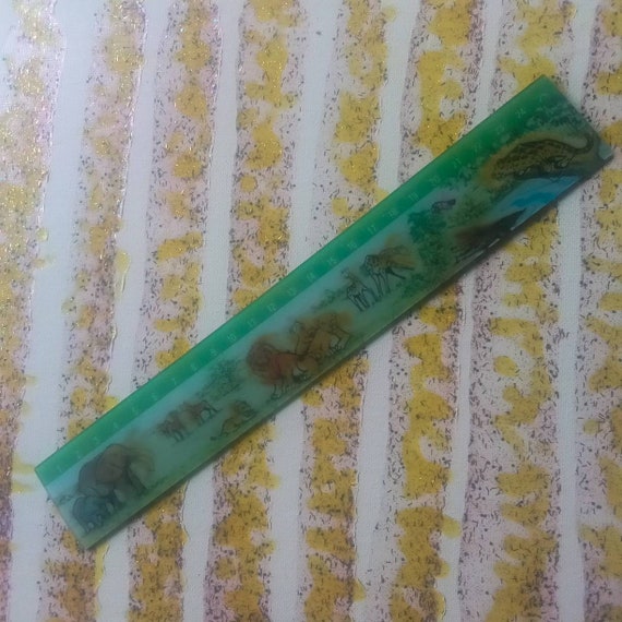 Vintage Safari Moving Pictures Ruler Japan Etsy