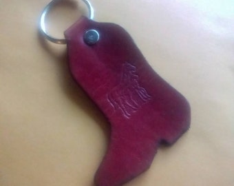 Vintage Uncle Joe's Forge Cowboy Boot Keychain