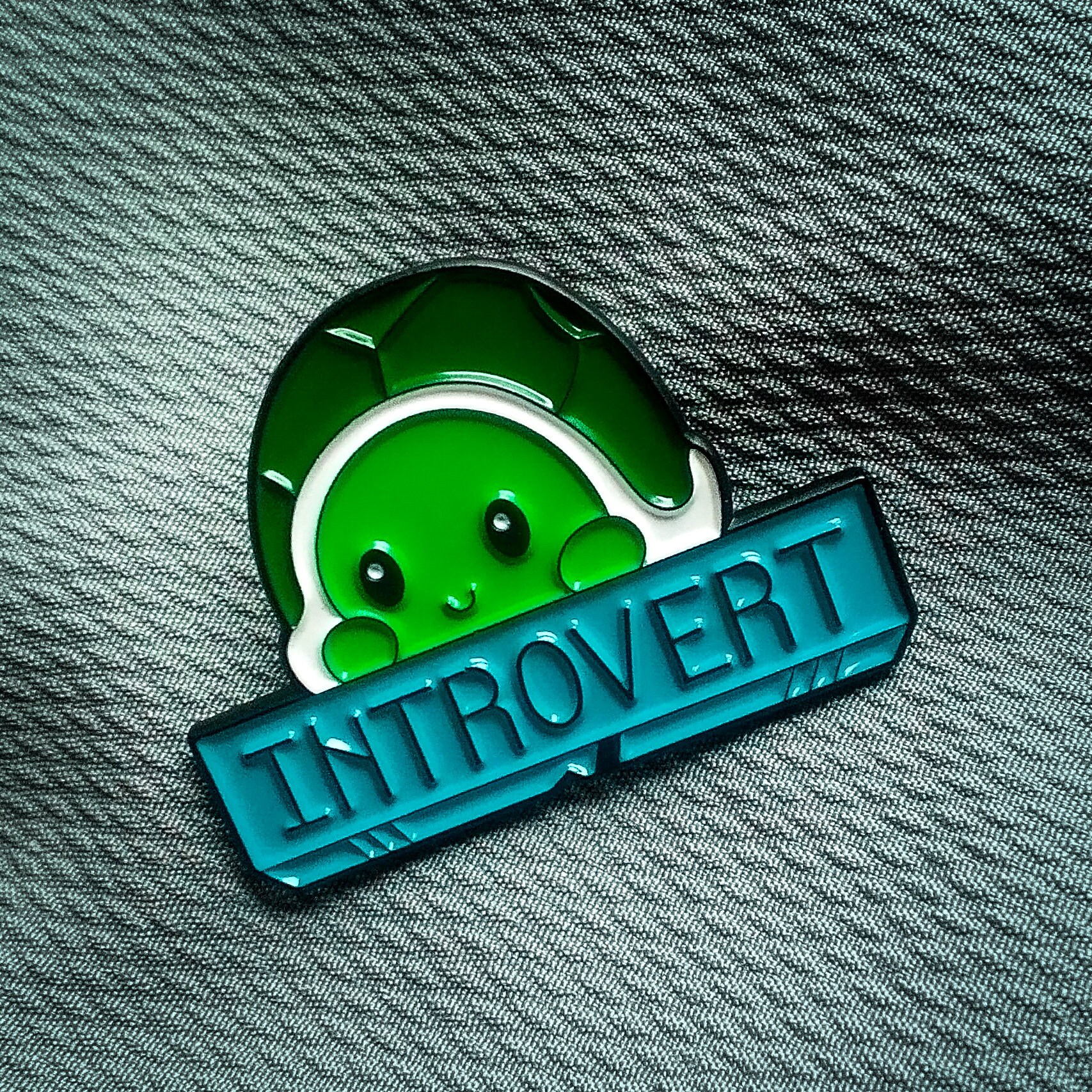 Introvert Turtle Enamel Pin
