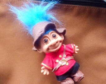 Retro Canadian Mountie Troll Doll