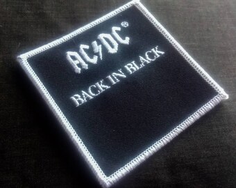AC/DC Back in Black Extra Large Back Patch 14 X11 Inches Licensed Rock ...