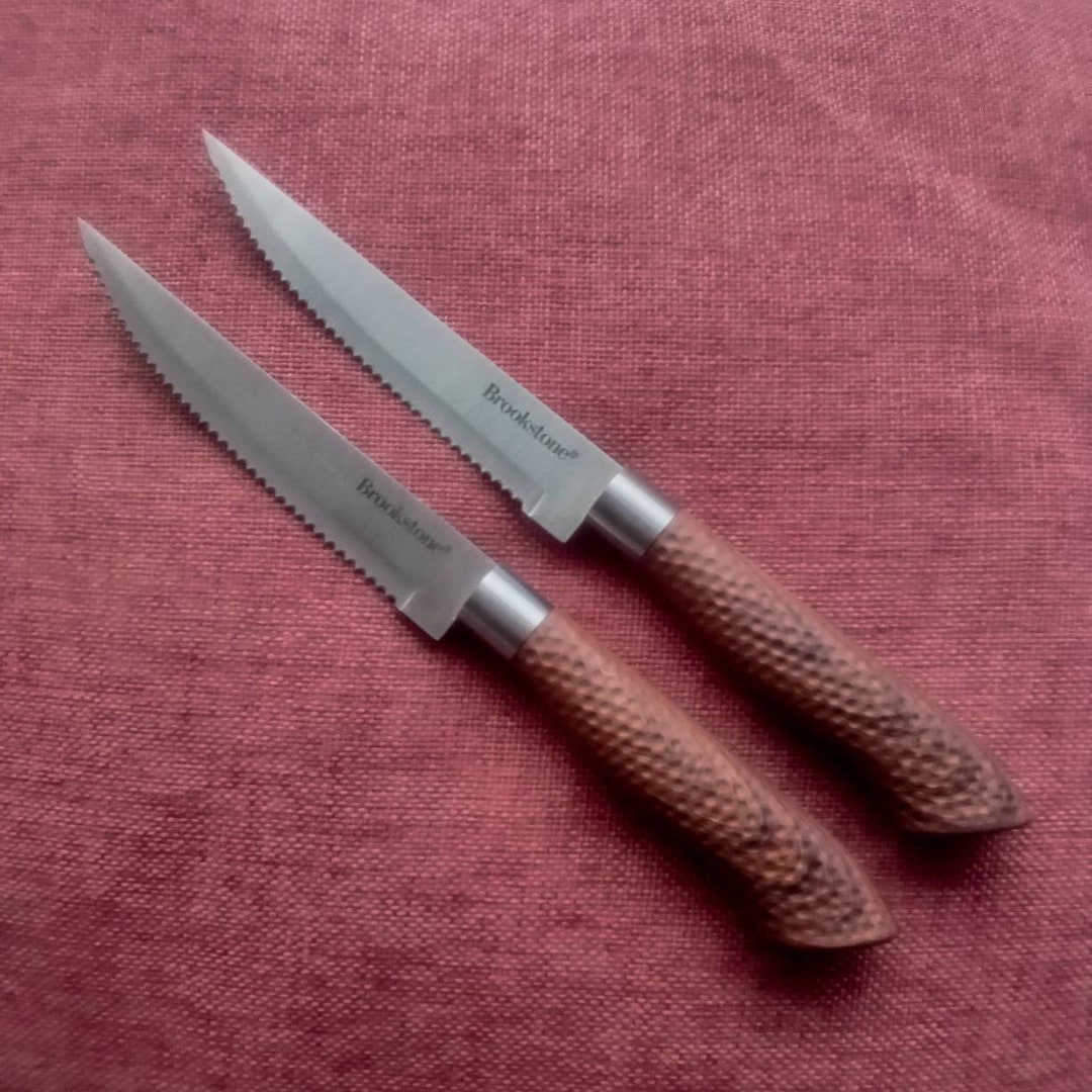Vintage Brookstone Steak Knife Pair Etsy