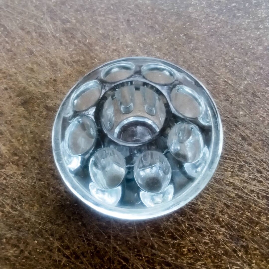 Antique Glass Pen Holder Flower Frog Etsy