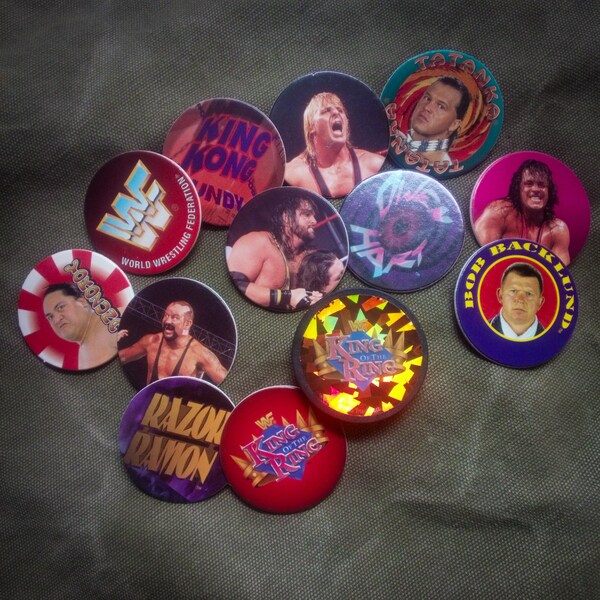 Vintage WWF King Of The Ring Pog Set.