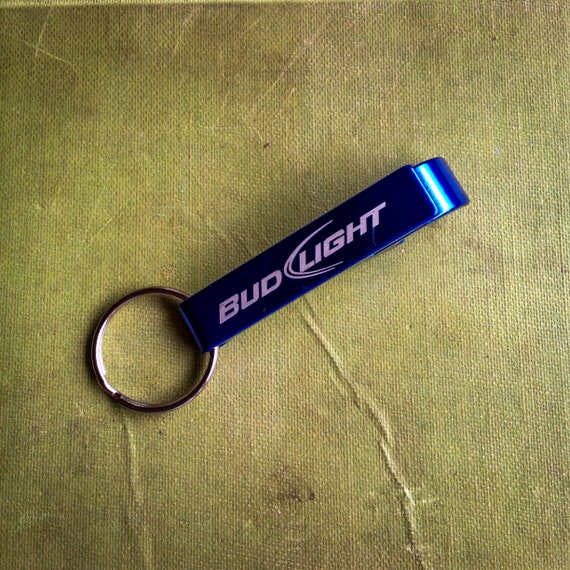Bud Light Bottle Opener Keychain - image 1
