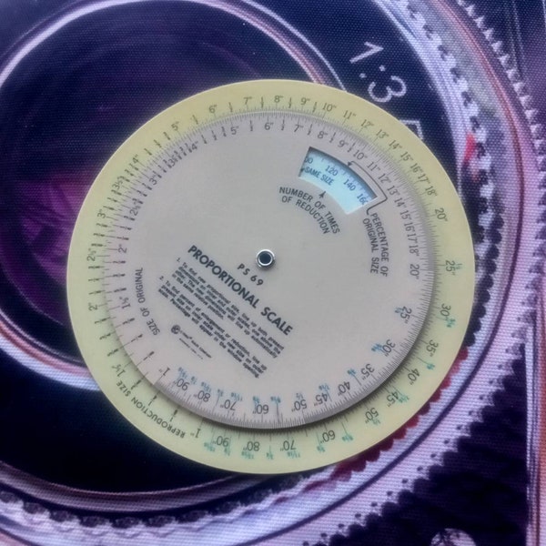 Vintage Proportional Scale Disk Ruler