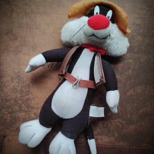 Vintage Sylvester Cat Cowboy Stuffed Figure