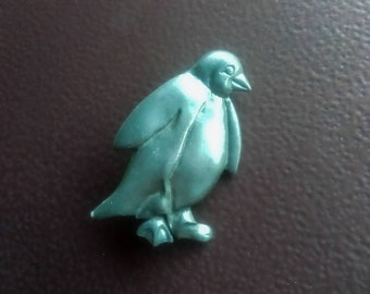 Vintage Pewter Penguin Pin