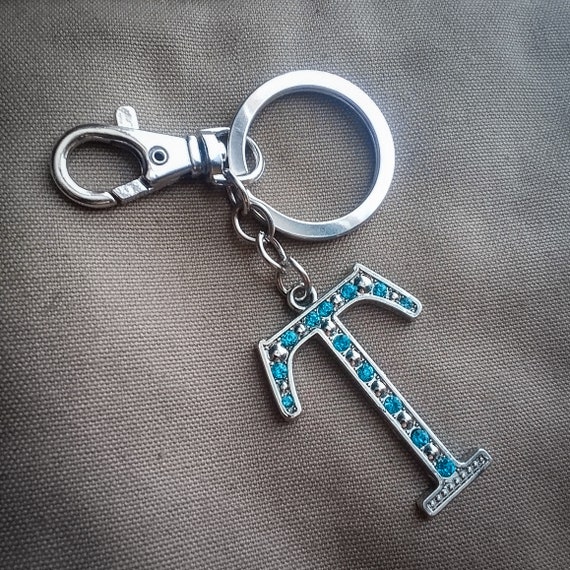 Capital Letter T Crystal Keychain - image 1