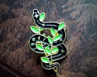 Snake Astrology Branch Enamel Pin