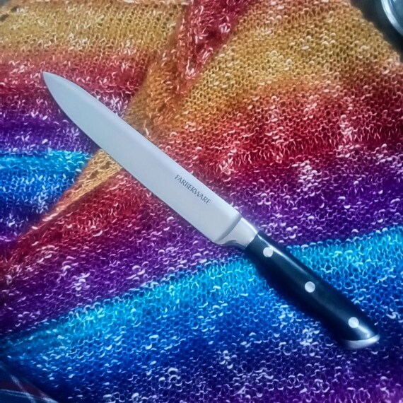 Farberware Chef Knife Set, 4 Piece, Blue/Black/Purple