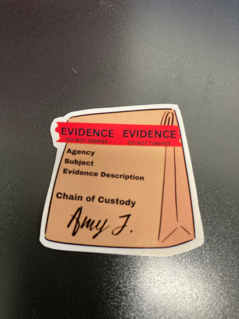 Personalized Forensics Evidence Sticker: Waterproof Crime Scene Gift - Etsy