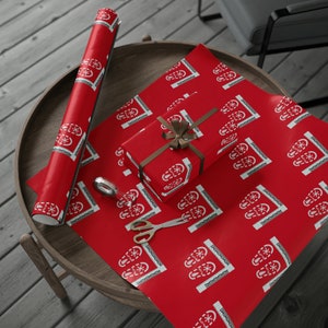 Santa footprints forensics Christmas Gift Wrap Papers Latents crime scene wrapping gift