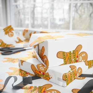 Forensic crime scene Gingerbread Gift Wrap Papers