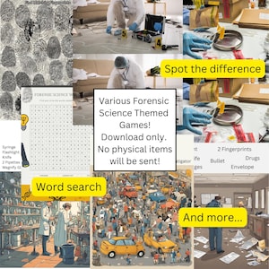 Forensic Science Games CSI PDF Download Printable Forensics Games