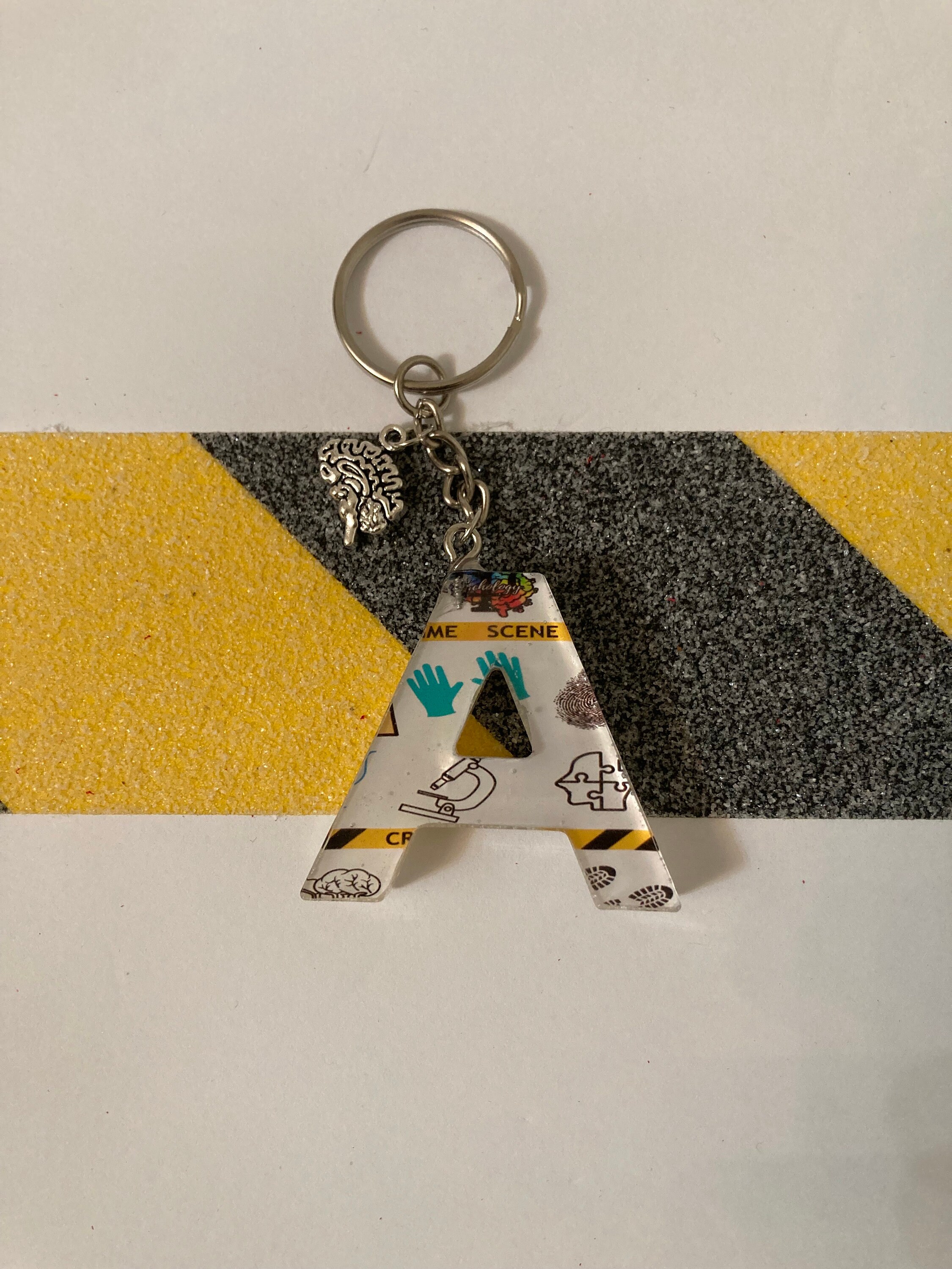 Forensic Science Personalized Letter Keychain Forensic Psychology Gift