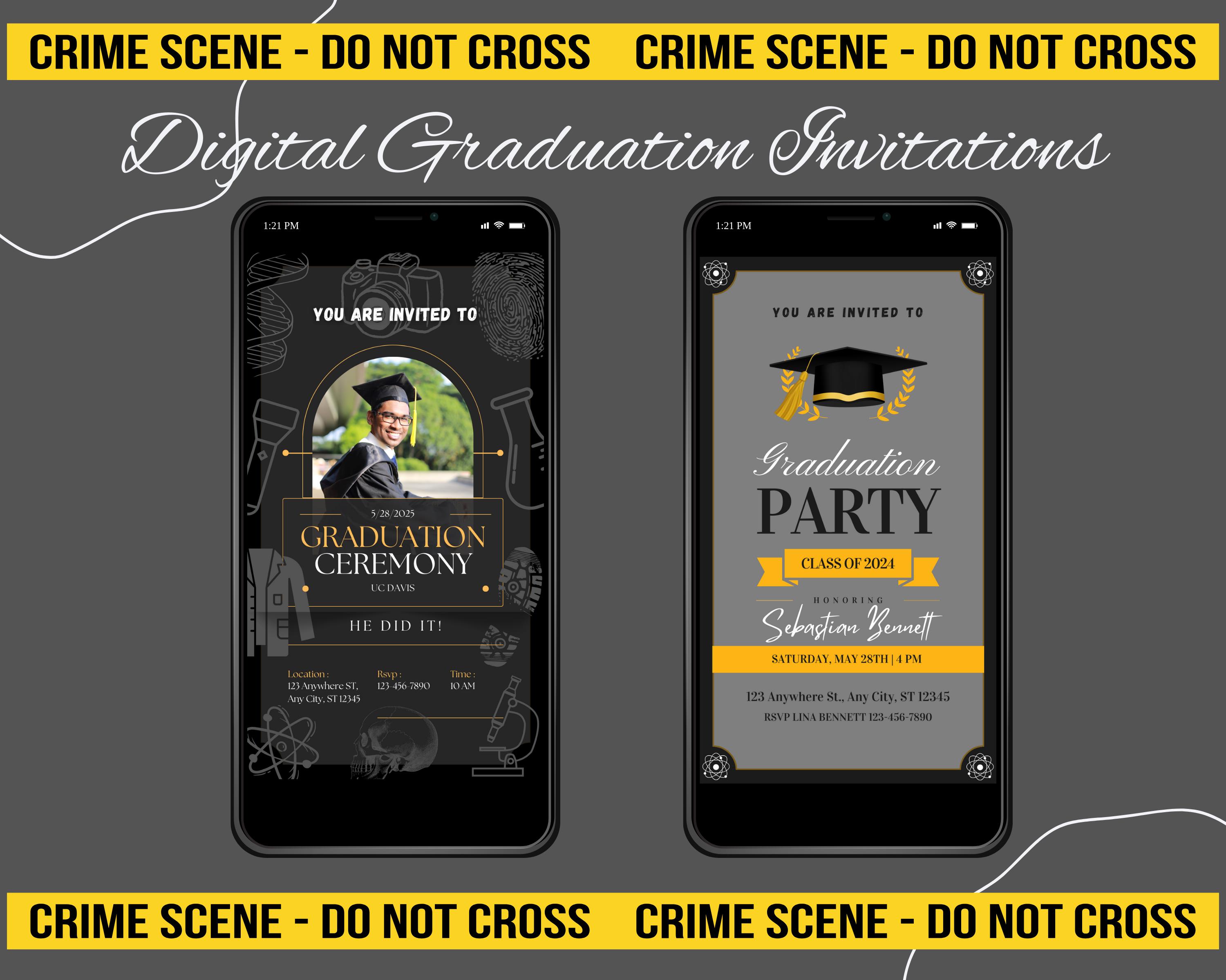 Criminal justice graduation invitation - Etsy México, image size:3000x2400