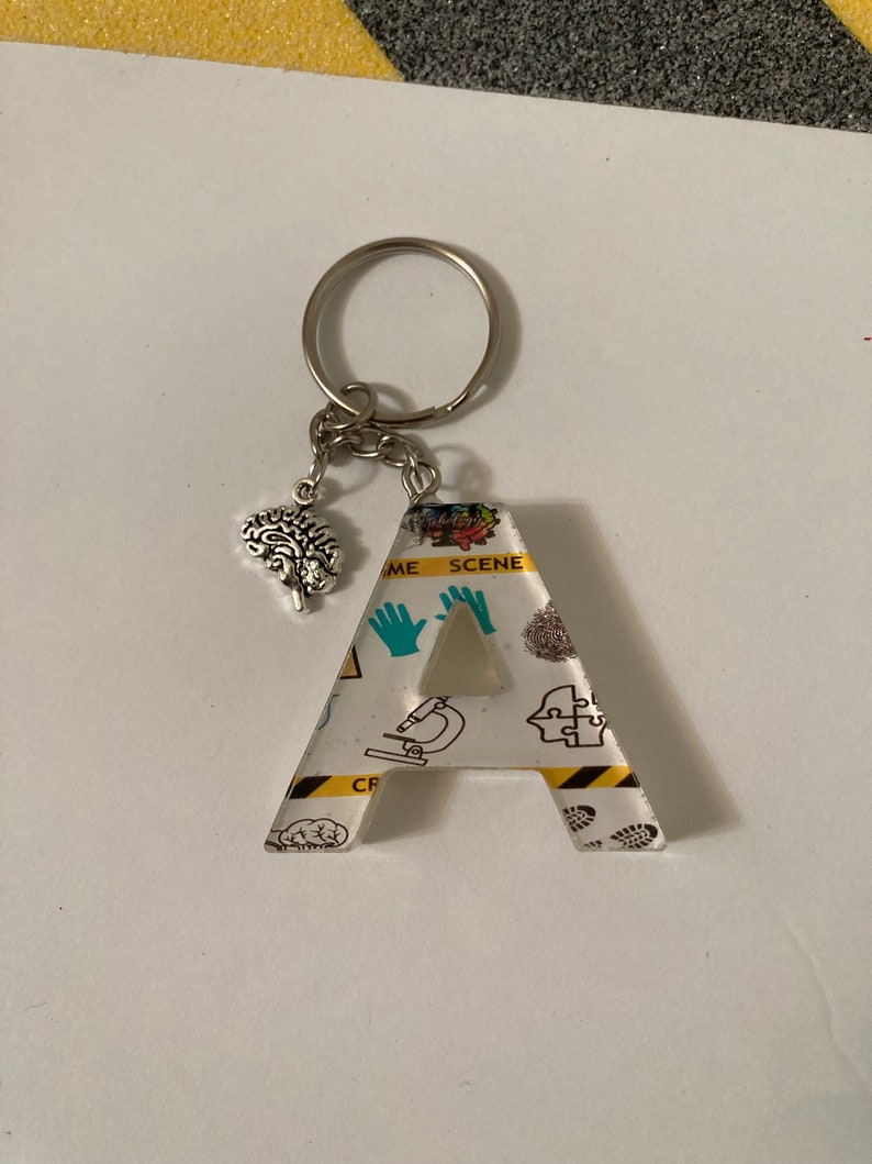 Forensic Science Personalized Letter Keychain Forensic Psychology Gift