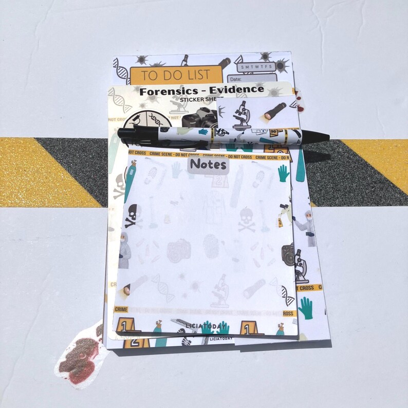 Forensic Science Stationery Set Handmade CSI Tech Gift - Etsy