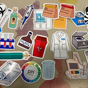 Forensic Science Stickers: Toxicology Chemistry Vinyl Decal Set