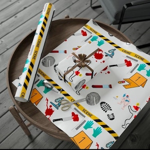 Forensic Science Wrapping Paper Crime gift wrap
