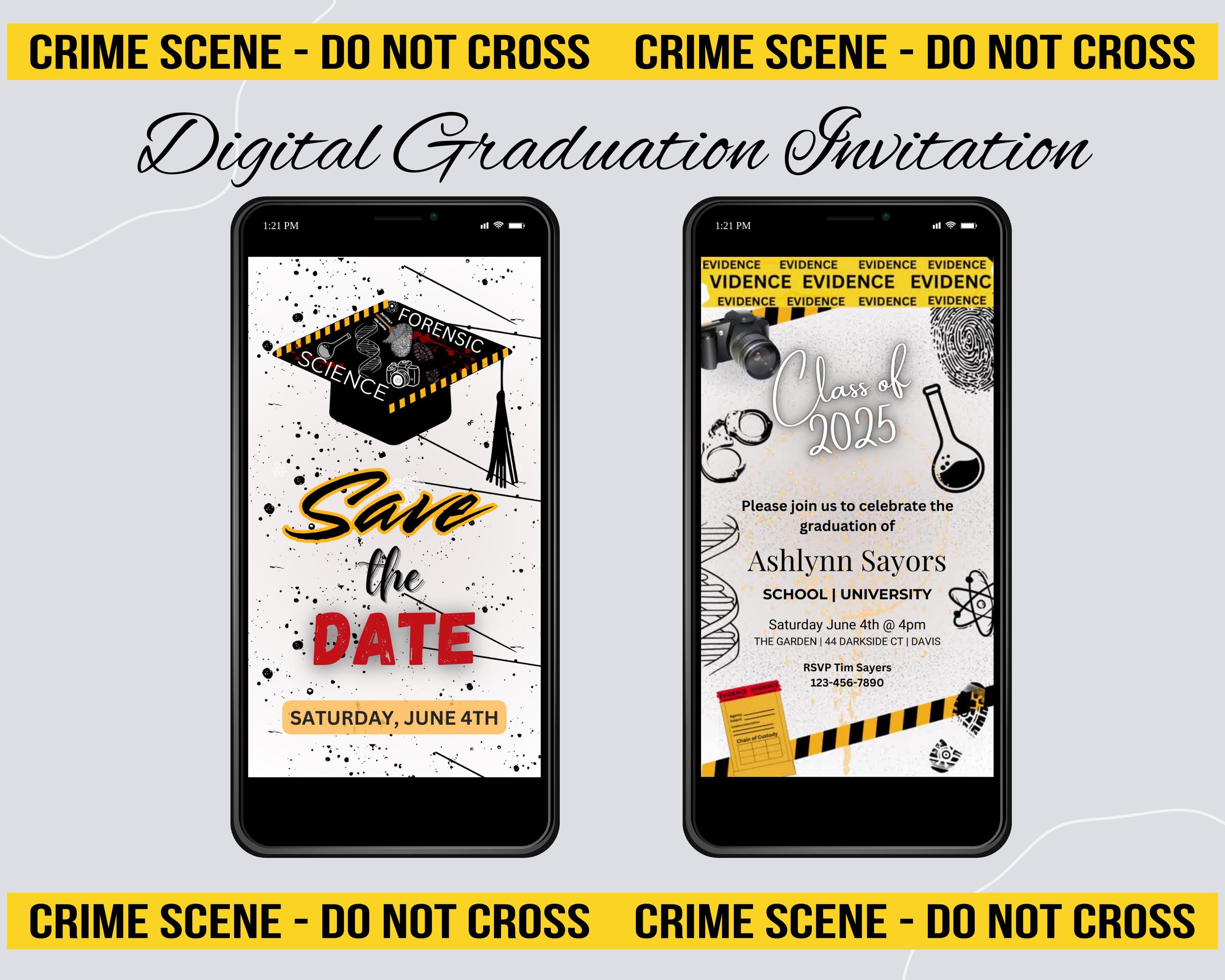 Criminal justice graduation invitation - Etsy México, image size:3000x2400