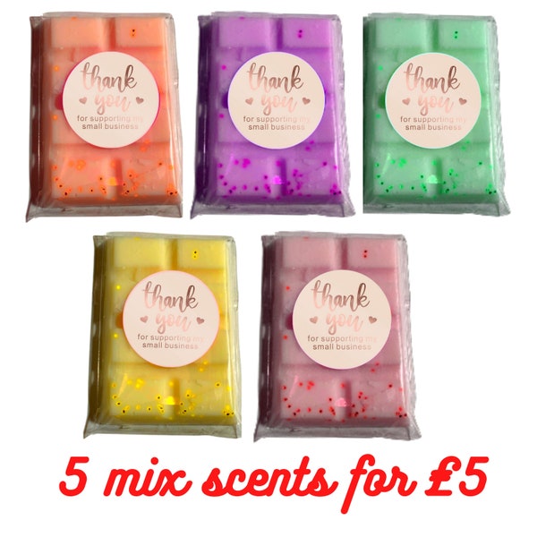 Scented Wax Melts, Wax Snap Bars, Wax Tarts - Natural Soy - Highly Scented & Long Lasting, Home Decor, Aromatherapy 25g Each