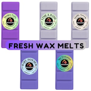 Fresh Snap Bars Wax Melts , Soy Wax Melts Highly Scented with Long Lasting Scent, Vegan Friendly, Fresh Dupe